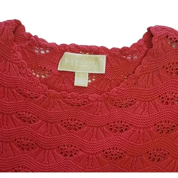 Michael Kors Crochet Fuchsia Dress  Size Medium - Picture 6 of 10